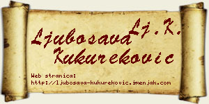 Ljubosava Kukureković vizit kartica